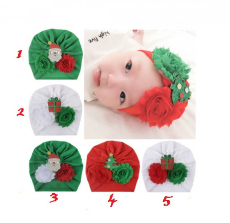 Caciulita tip turban cu personaje de Craciun