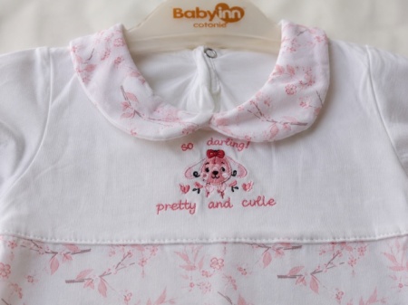 Compleu din doua piese, tricou si pantaloni, BabyIm, bumbac - Img 3