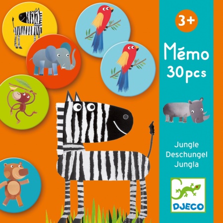 Joc memorie Animale din jungla, Djeco - Img 2