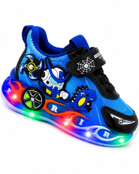 Pantofi sport cu lumini LED, Model Playful, Albastru - Img 6