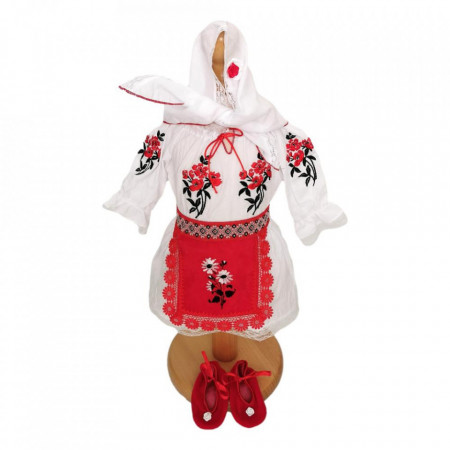 Set rochita botez traditional, trusou si lumanare personalizata, decor motive traditionale Denikos® C9013 - Img 2