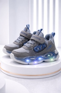 Adidasi gri cu luminite pentru baieti CYX - Img 4