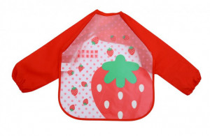 Baveta impermeabila cu manecute lungi - Capsunele