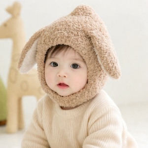 Caciulita maro pentru bebelusi - Little Bunny