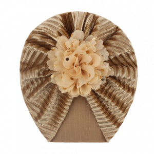 Caciulita tip turban din catifea cu floare aplicata - Img 6