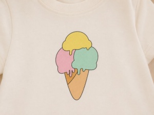 Compleu din doua piese, bumbac, AYYILDIZ, Ice Cream - Img 2