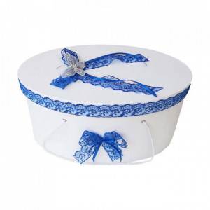 Cutie trusou botez dantela albastra si fluturas, Denikos® 381 - Img 2