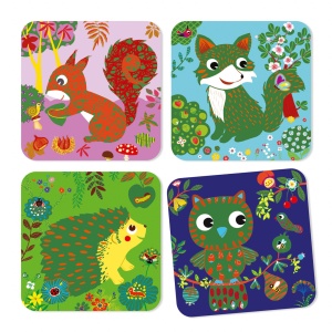 Joc creativ de razuit Animale prietenoase, Djeco - Img 3