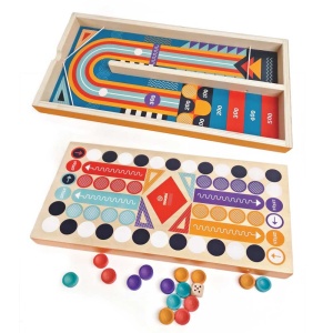 Joc de masa din lemn 2 in 1 Pinball si Ludo, Svoora - Img 3