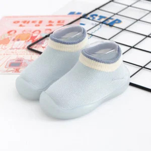 Mocasini bleu cu talpa antiderapanta - Lary