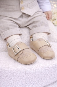 Pantofi eleganti crem cu catarama
