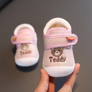 Pantofi imblaniti in carouri roz - Teddy