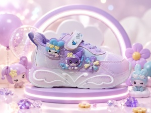 Pantofi sport cu luminite, Model You and Me, Piele ecologica, Fete, Mov - Img 3