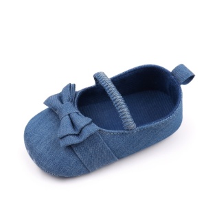 Pantofiori albastru denim pentru bebelusi - Img 6