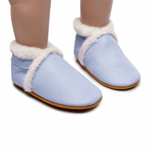 Pantofiori bleu imblaniti pentru fetite - Lulu