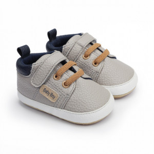 Pantofiori gri pentru baietei - Baby Boy - Img 5