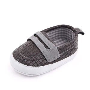 Pantofiori gri tip mocasini pentru bebelusi - Img 5
