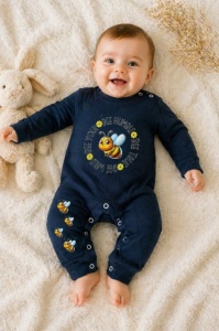 Salopeta bleumarin fara botosei Happy Bee