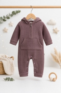 Salopeta pentru bebe din bumbac cu fermoar - ByMurat - Img 2