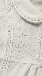 Salopeta pentru bebelusi, BYMURAT cu broderie delicata - Img 4