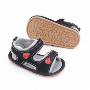 Sandalute negre cu barete ajustabile