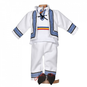 Set botez national baietel, trusou botez landou, lumanare si costum popular, Denikos® 1048 - Img 5