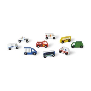 Set de 9 masinute utilitare din lemn - Img 2