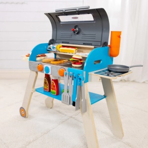 Set de joaca din lemn cu accesorii Grill si Pizza - Img 3