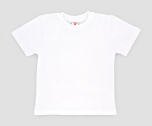 Tricou alb din bumbac pentru copii