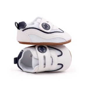 Adidasi albi cu bleumarine pentru baietei - Baby - Img 4