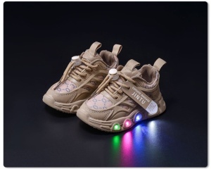 Adidasi crem cu luminite - Seika - Img 3