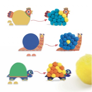 Atelier creativ Animale pufoase,Djeco - Img 3