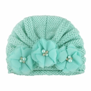 Caciulita vernil tip turban cu floricele