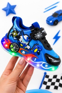 Pantofi sport cu lumini LED, Model Playful, Albastru