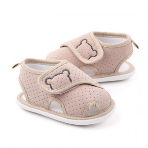 Pantofiori crem decupati pentru bebelusi - Bear