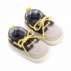 Pantofiori gri cu maro tip mocasini