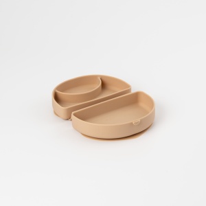 Recipient diversificare hrana bebelusi Miniware Silifold, 100% din silicon alimentar, Almond Butter - Img 8