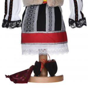 Set costum traditional fata, trusou botez landou si lumanare, decor national, Denikos® C9274 - Img 4