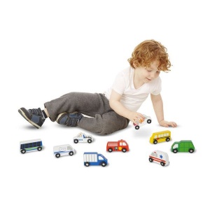 Set de 9 masinute utilitare din lemn - Img 3