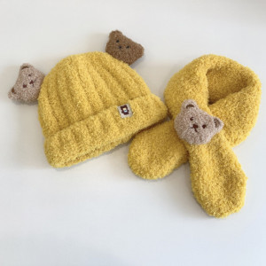 Set galben mustar pentru bebelusi - Ursuleti