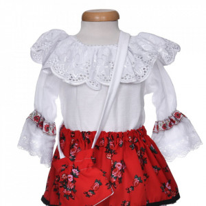 Set rochita traditionala, trusou botez landou si lumanare, decor national, Denikos® C9272 - Img 4