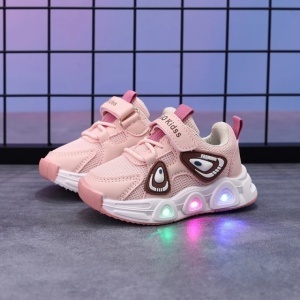Adidasi roz cu luminite Panda New Style - Img 4