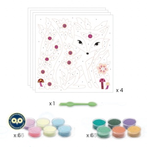 Atelier creativ cu nisip fluorescent Animale luminoase, Djeco - Img 4