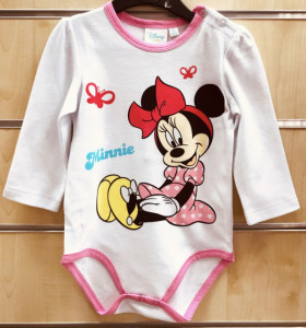 Body bebelusi alb Love Minnie-Colectia Disney