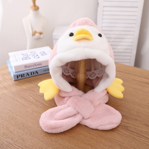 Caciulita roz plusata pentru copii - Pinguin - Img 2