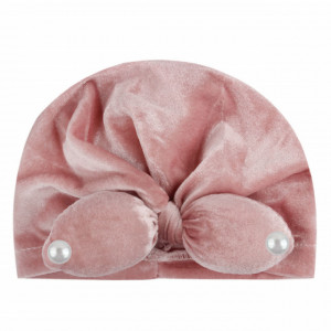 Caciulita tip turban din catifea cu perlute - Img 4