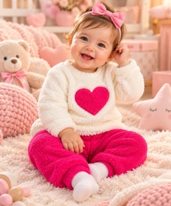 Compleu bebe fetiță 2 piese Welsoft Coccolino