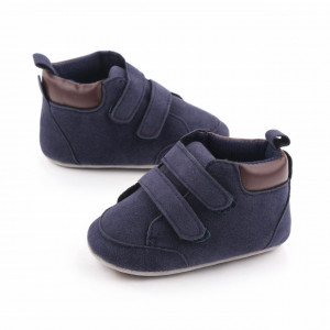 Ghetute bleumarine din material tip piele intoarsa