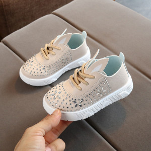 Pantofi crem cu strasuri