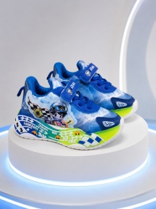 Pantofi sport cu lumini LED, Masinuta de curse, Superbaby, Albastru - Img 3